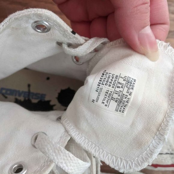 Paint Splatter Converse High Tops - Picture 4 of 4